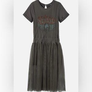 Truce Romper with Mesh Overlay Skirt